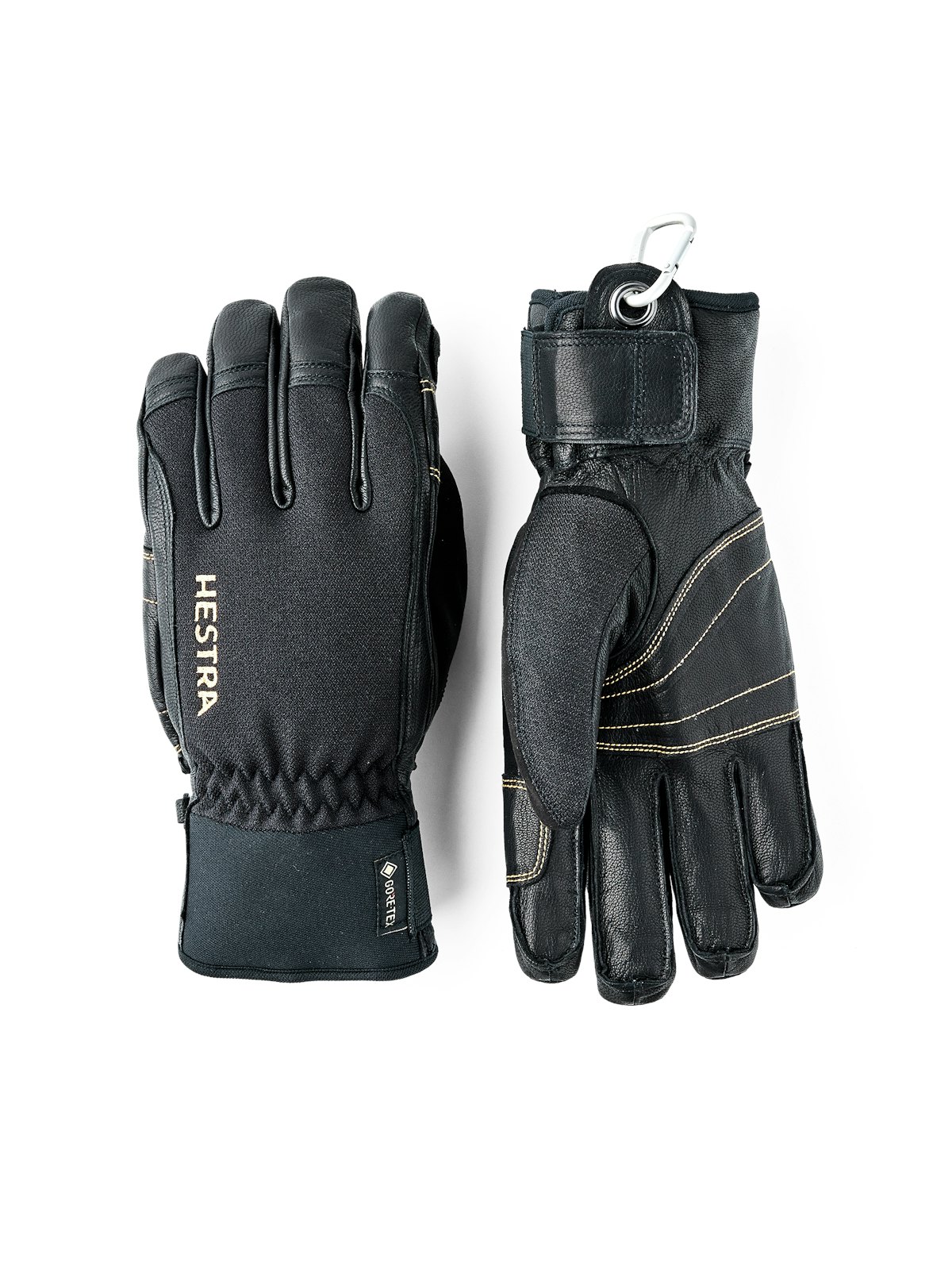 Army Leather Gore-Tex Short 5-finger Black Hestra Gloves